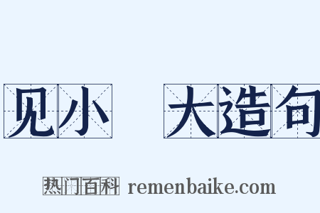 见小闇大造句是什么意思的图片